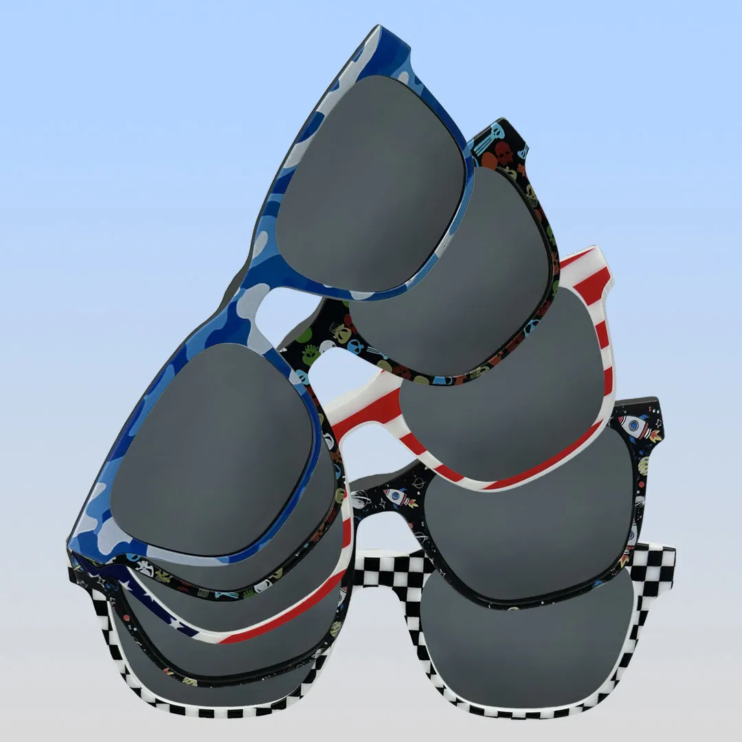 Sun Tops for Magnetic Glasses
