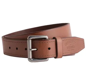 Superdry Men's Badgeman Leather Belt Tan