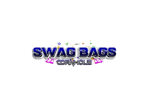 Swag Bags Cornhole Logo Stickers (Blue)