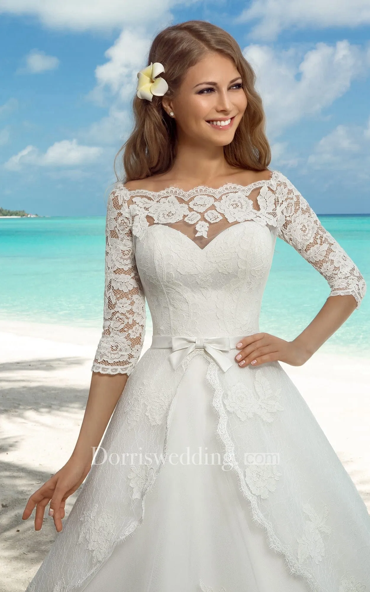 Sweetheart Long A-line Organza Wedding Dress With Appliques And bolero