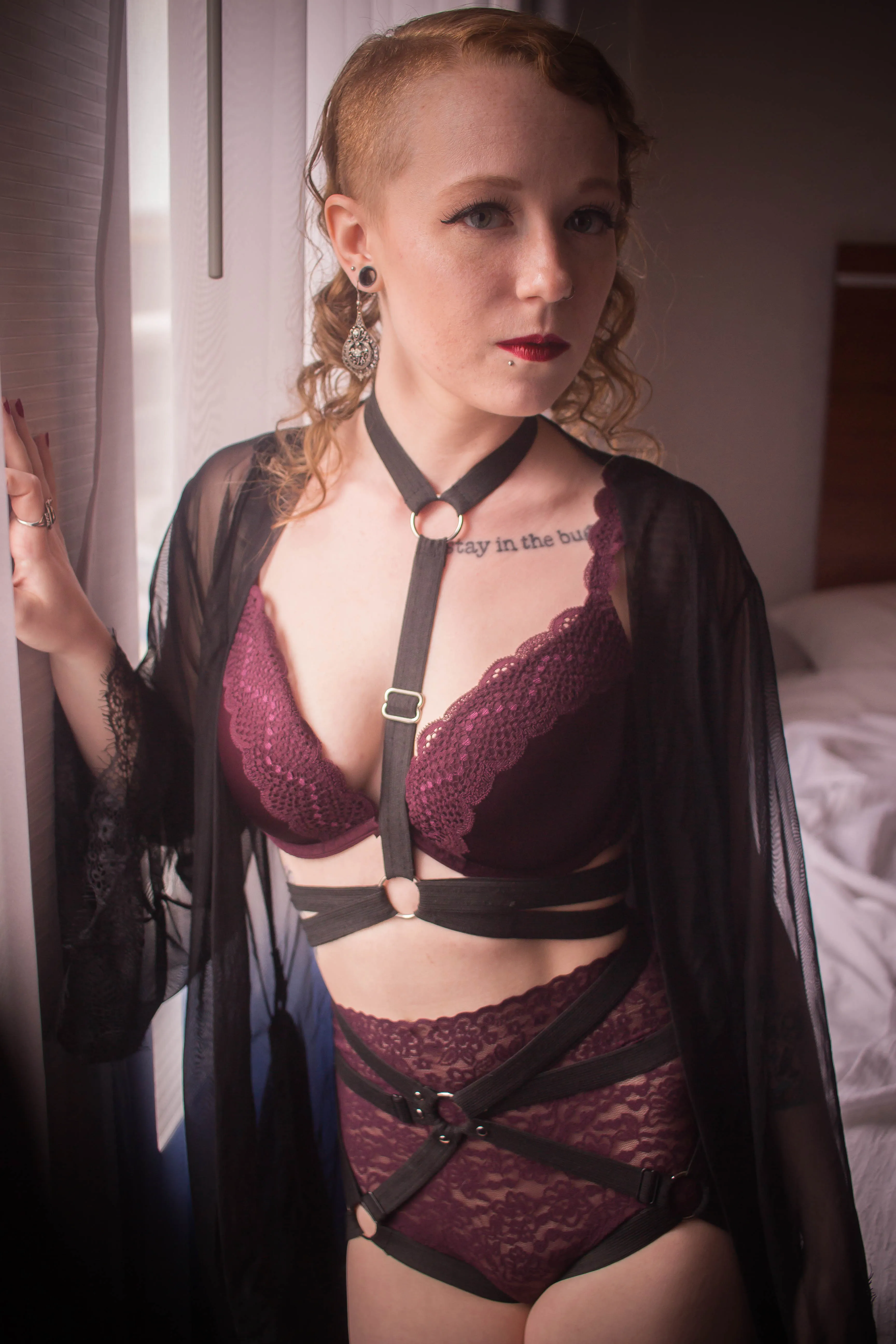 Tempest bodycage garter belt w/ removable clips