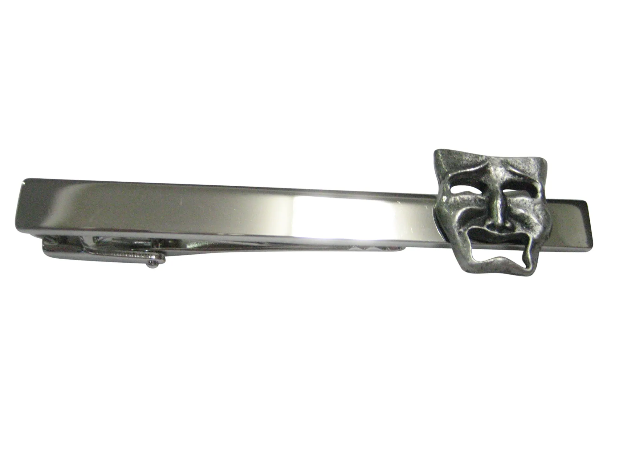 Textured Drama Sad Mask Tie Clip