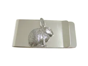 Textured Round Hare Rabbit Money Clip