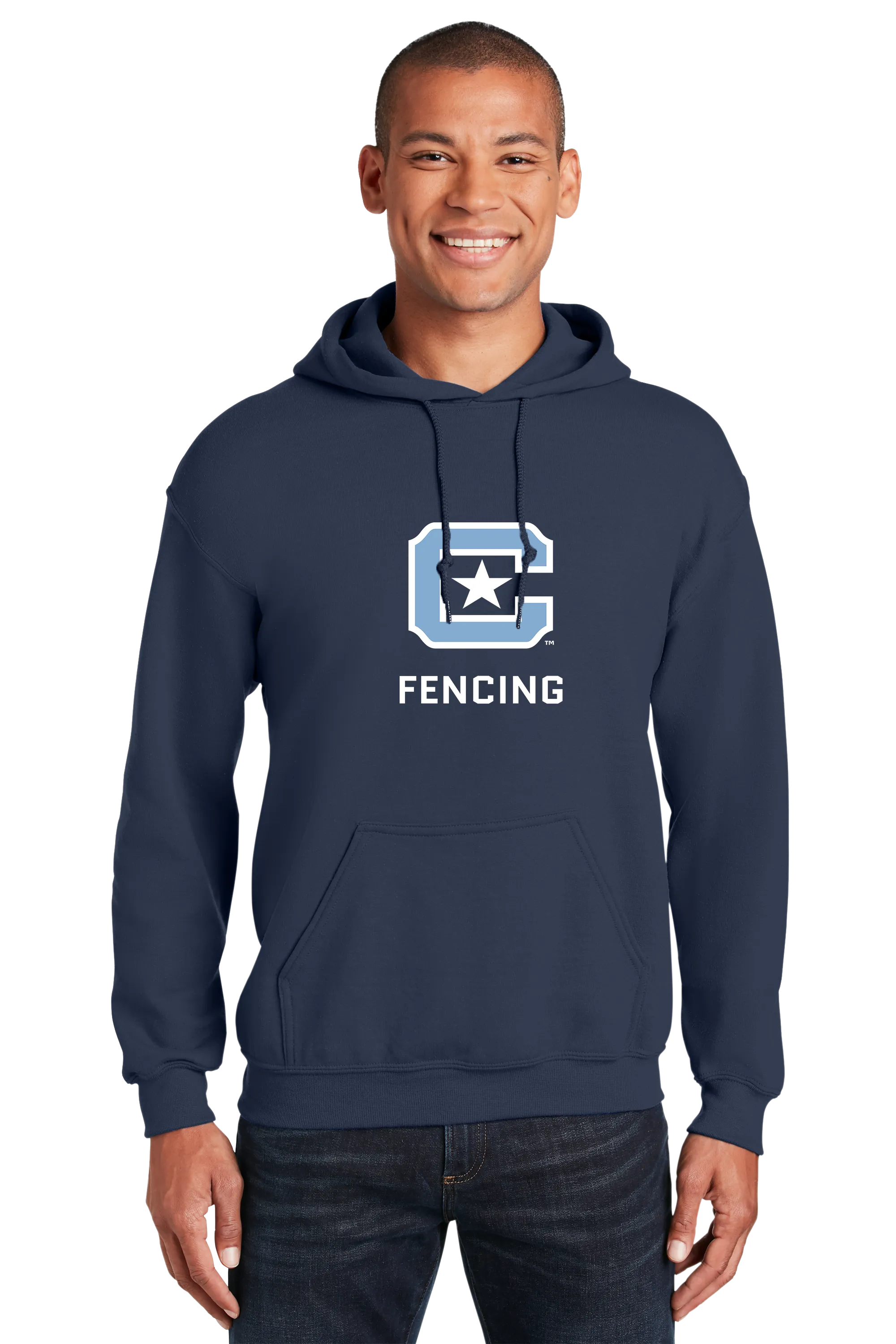The Citadel Block C Star logo, Club Sports - Fencing,  Heavy Blend™ Hooded Sweatshirt