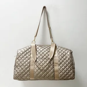 The Debra Diamond Gold Metallic Patent Weekender 3/1