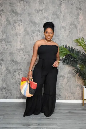 The "Girl Brunch" Black Jumpsuit
