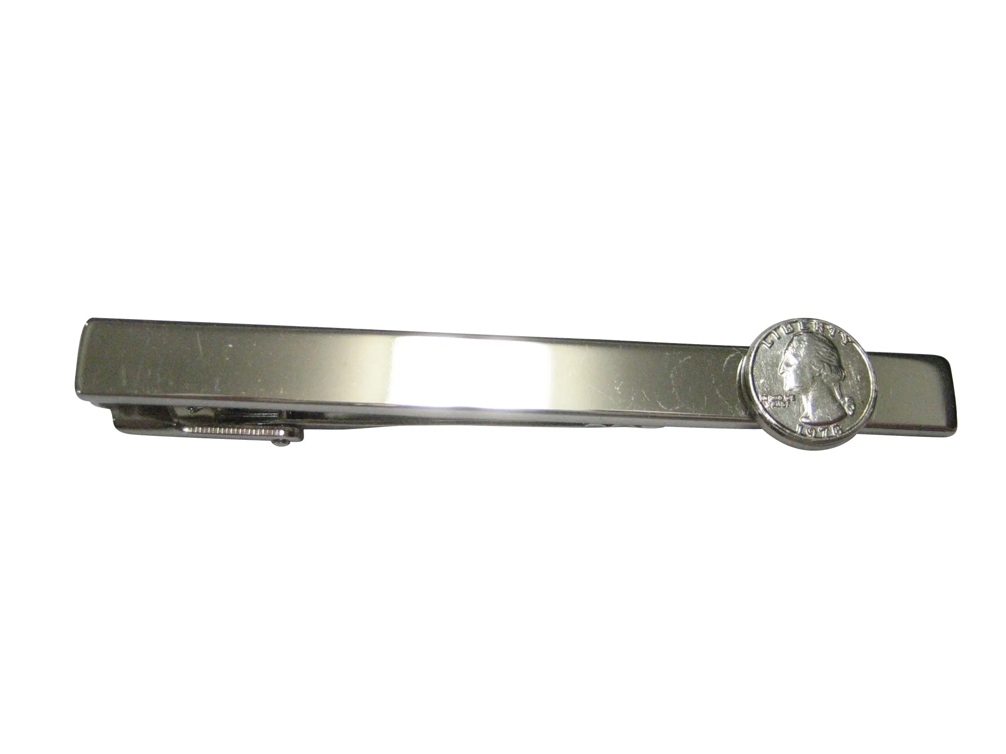 Tiny 25 Cent Quarter Coin Tie Clip