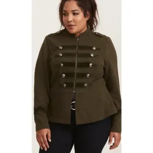 Torrid black military style jacket size 00 = m/ or 10