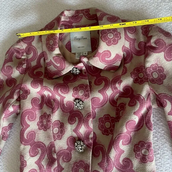 TRACY REESE Retro Floral Pink Jacket