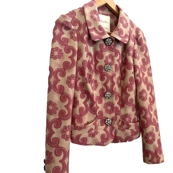 TRACY REESE Retro Floral Pink Jacket