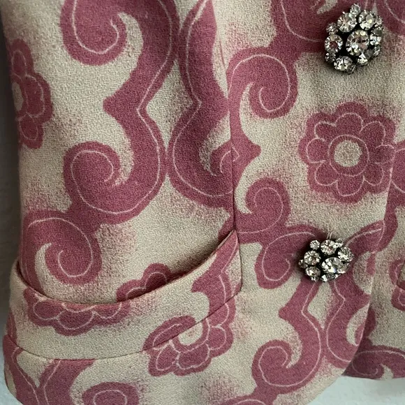 TRACY REESE Retro Floral Pink Jacket