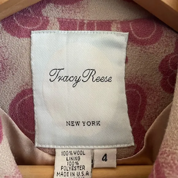 TRACY REESE Retro Floral Pink Jacket