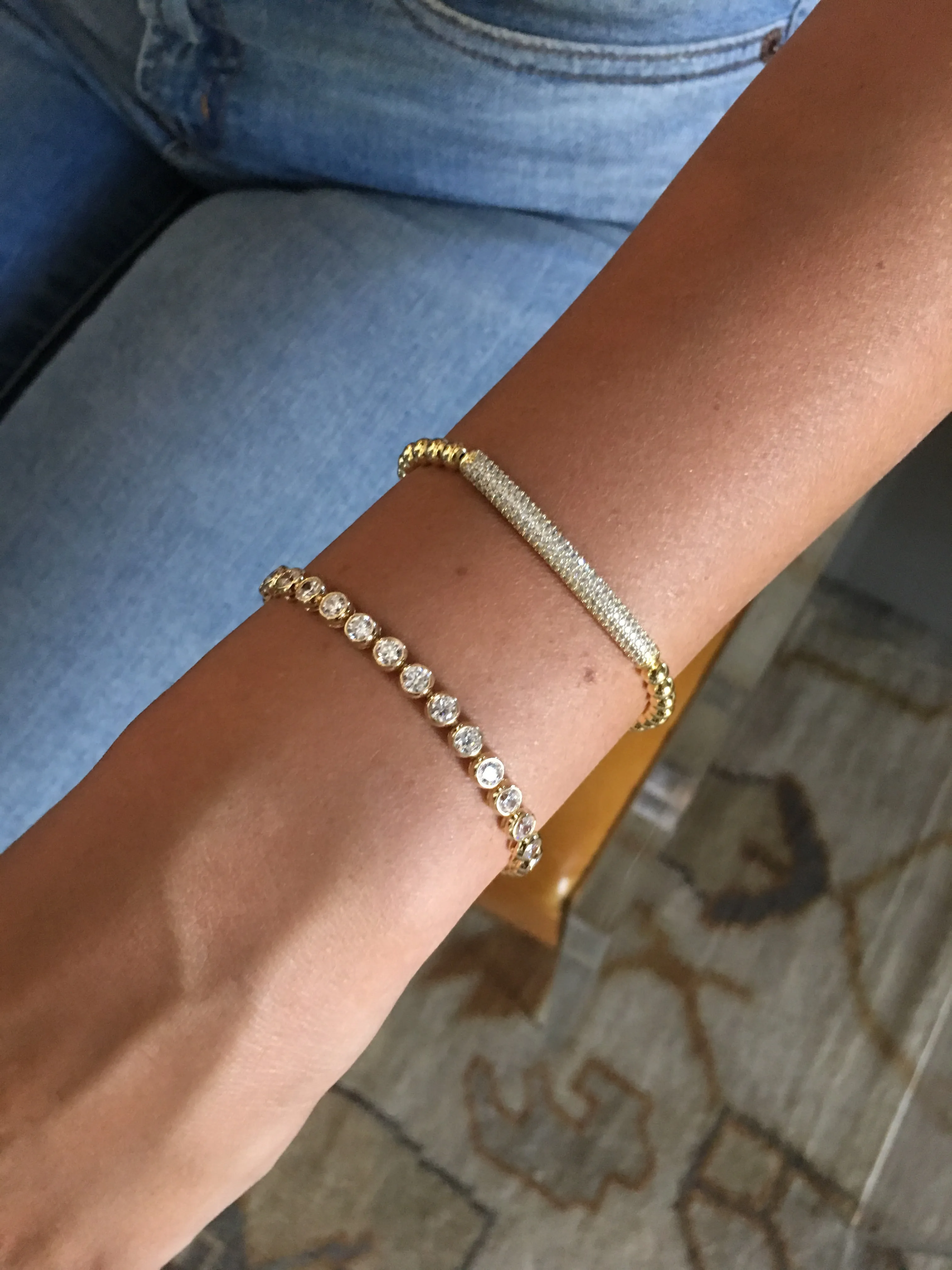 TRAVEL BOLO BEZEL TENNIS BRACELET