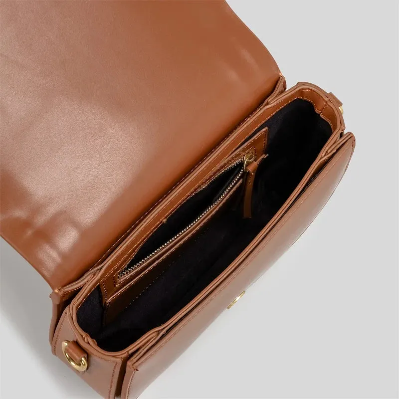 Trendy Small Flap Bag with Wide Strap