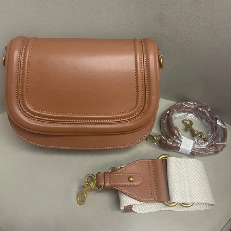 Trendy Small Flap Bag with Wide Strap