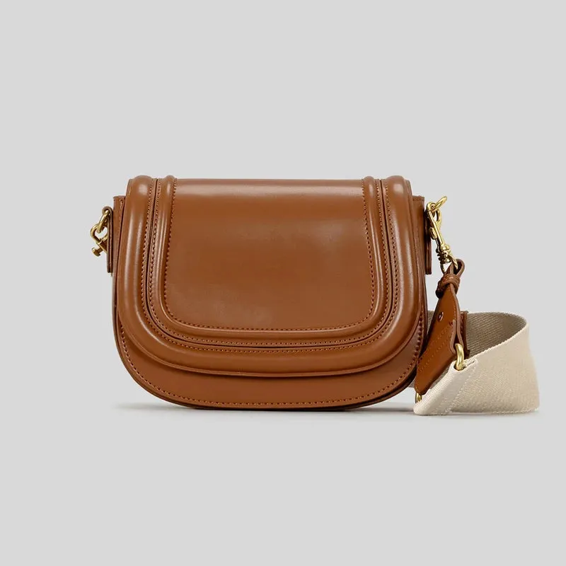 Trendy Small Flap Bag with Wide Strap