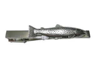 Trout Fish Square Tie Clip