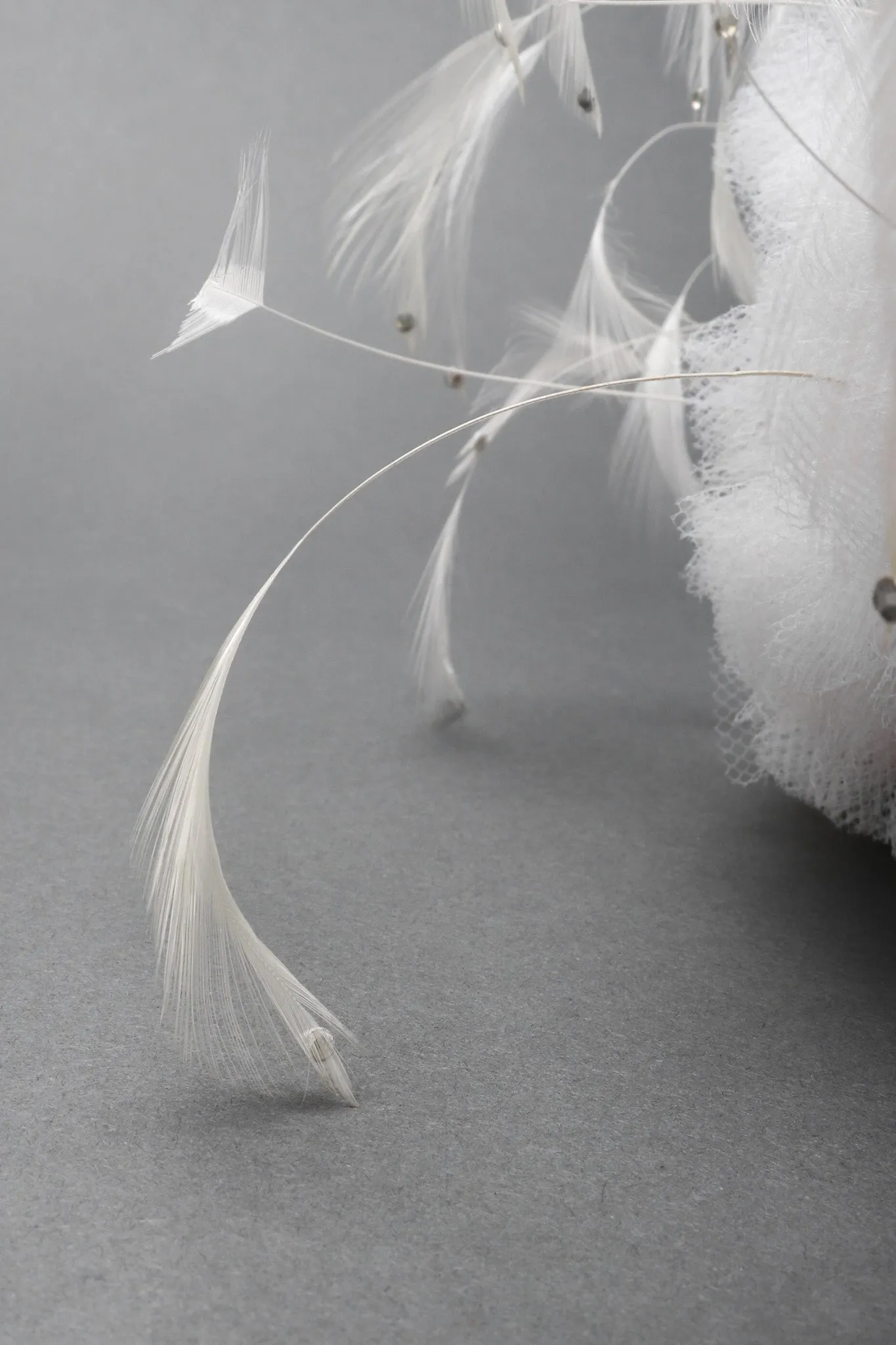 Tulle Feather Pouf Hat