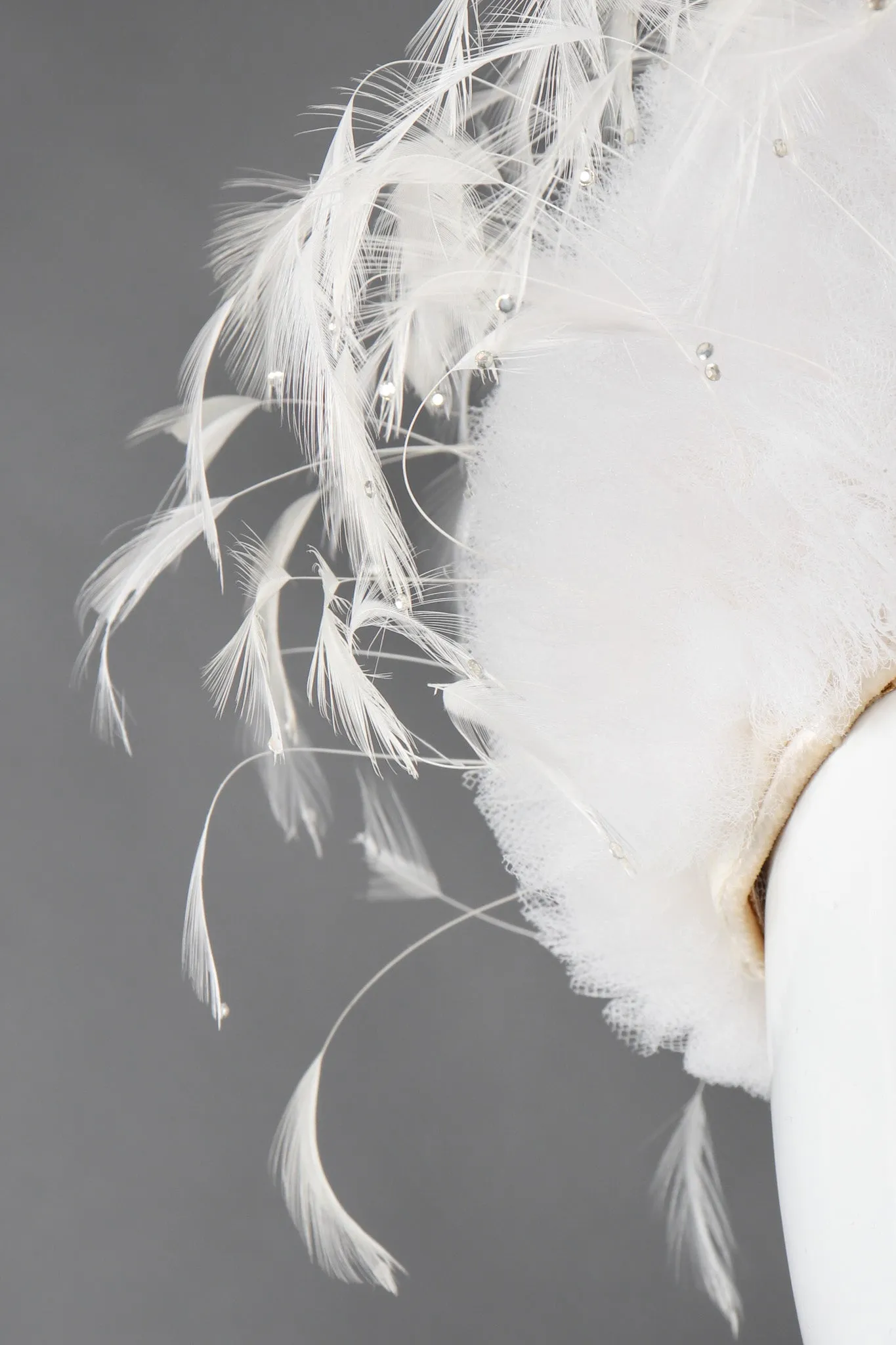 Tulle Feather Pouf Hat