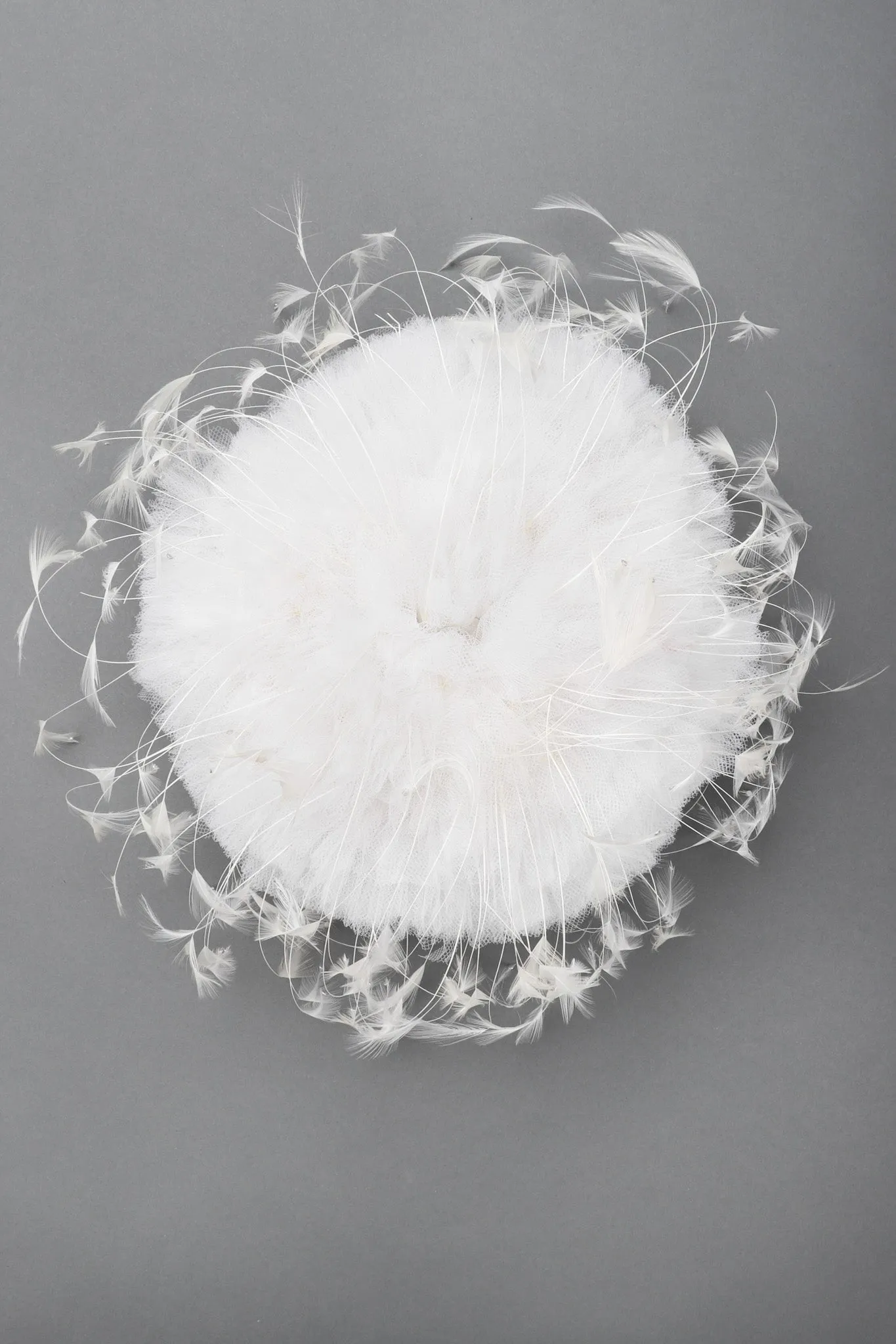 Tulle Feather Pouf Hat