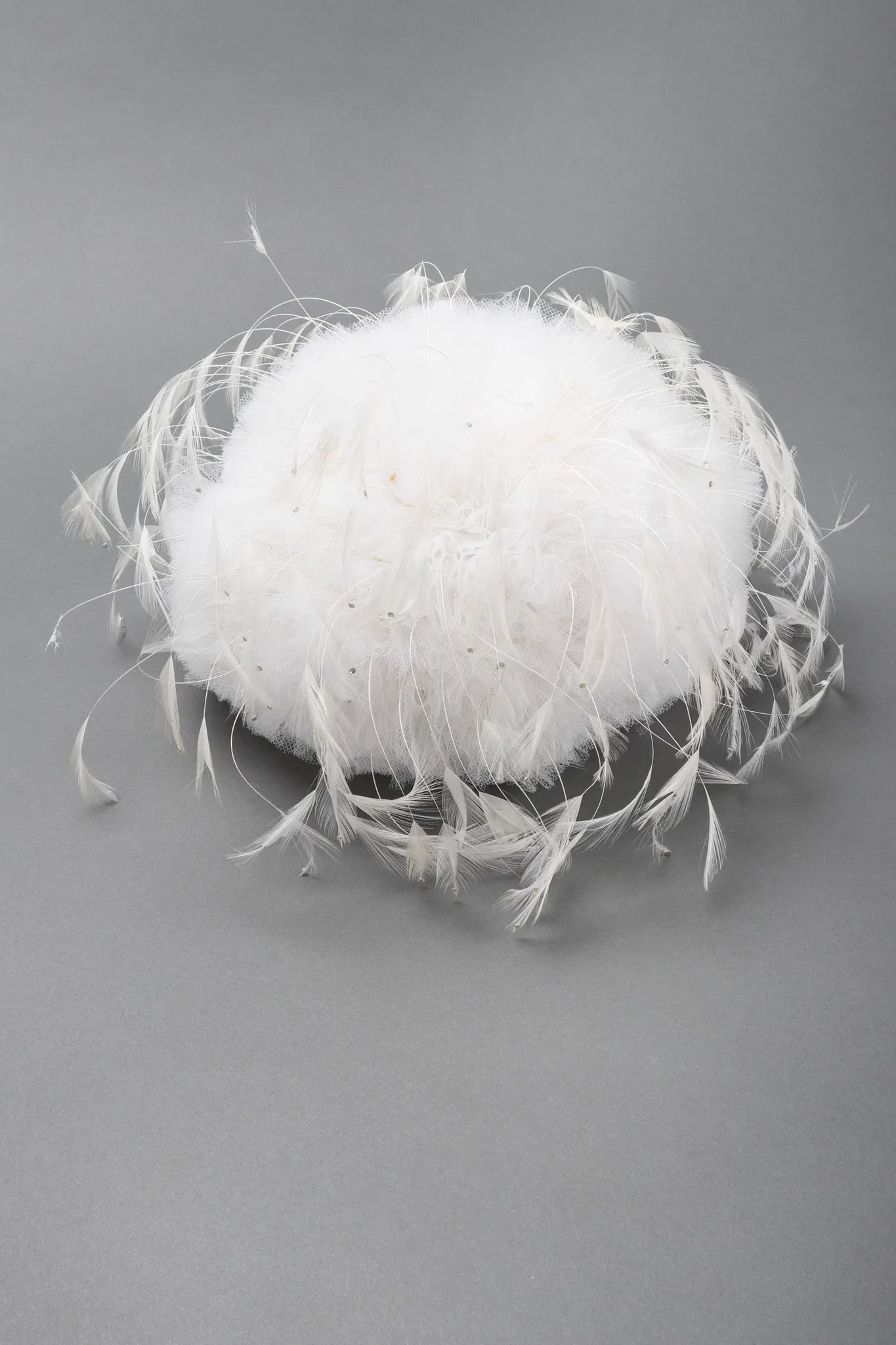 Tulle Feather Pouf Hat