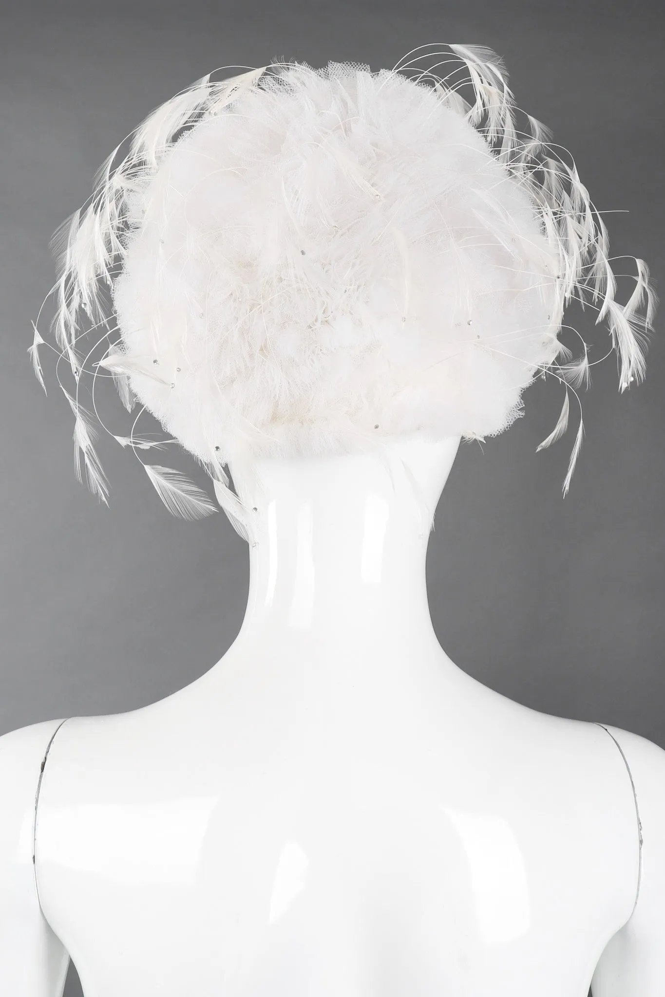 Tulle Feather Pouf Hat