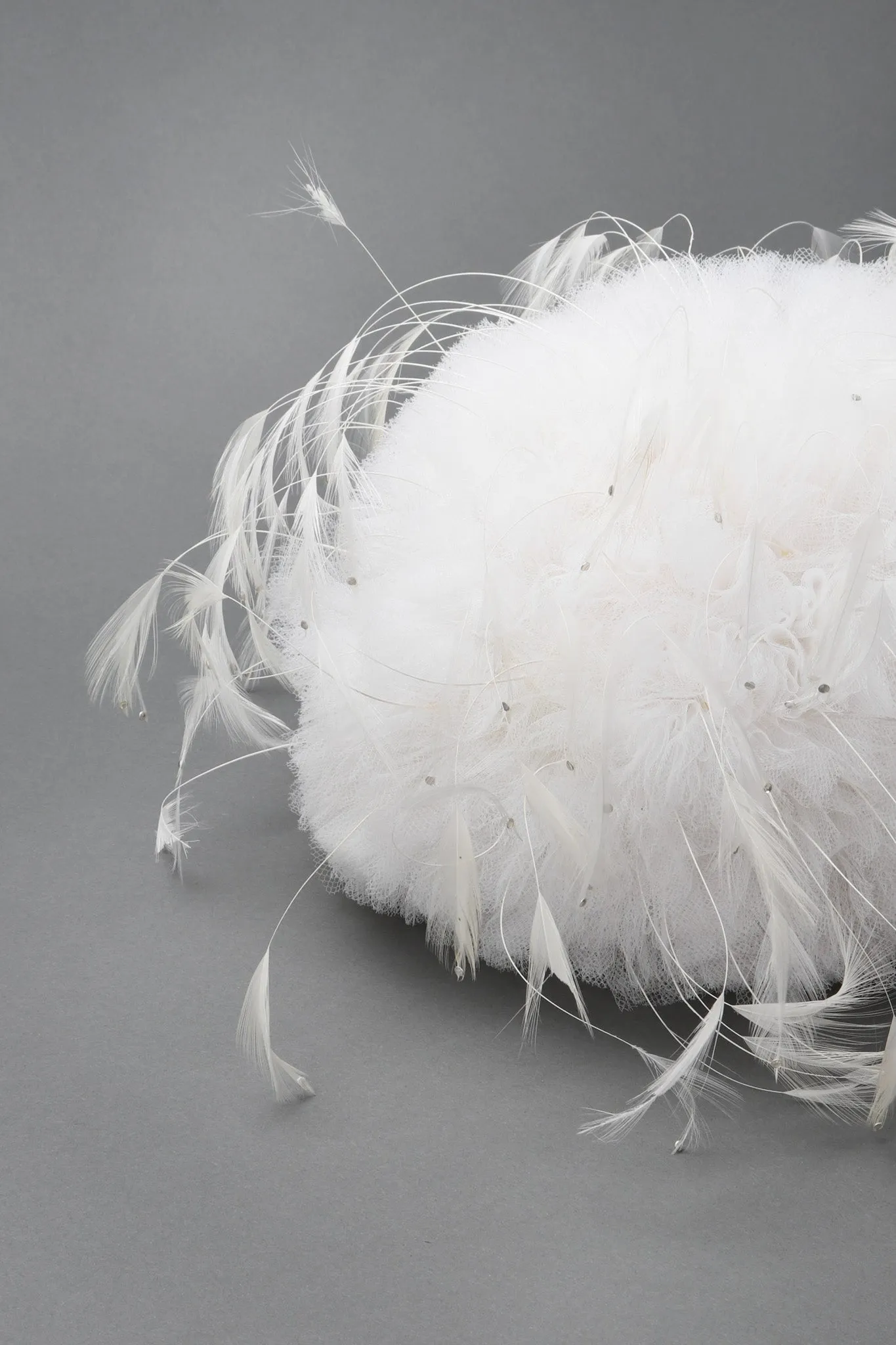 Tulle Feather Pouf Hat
