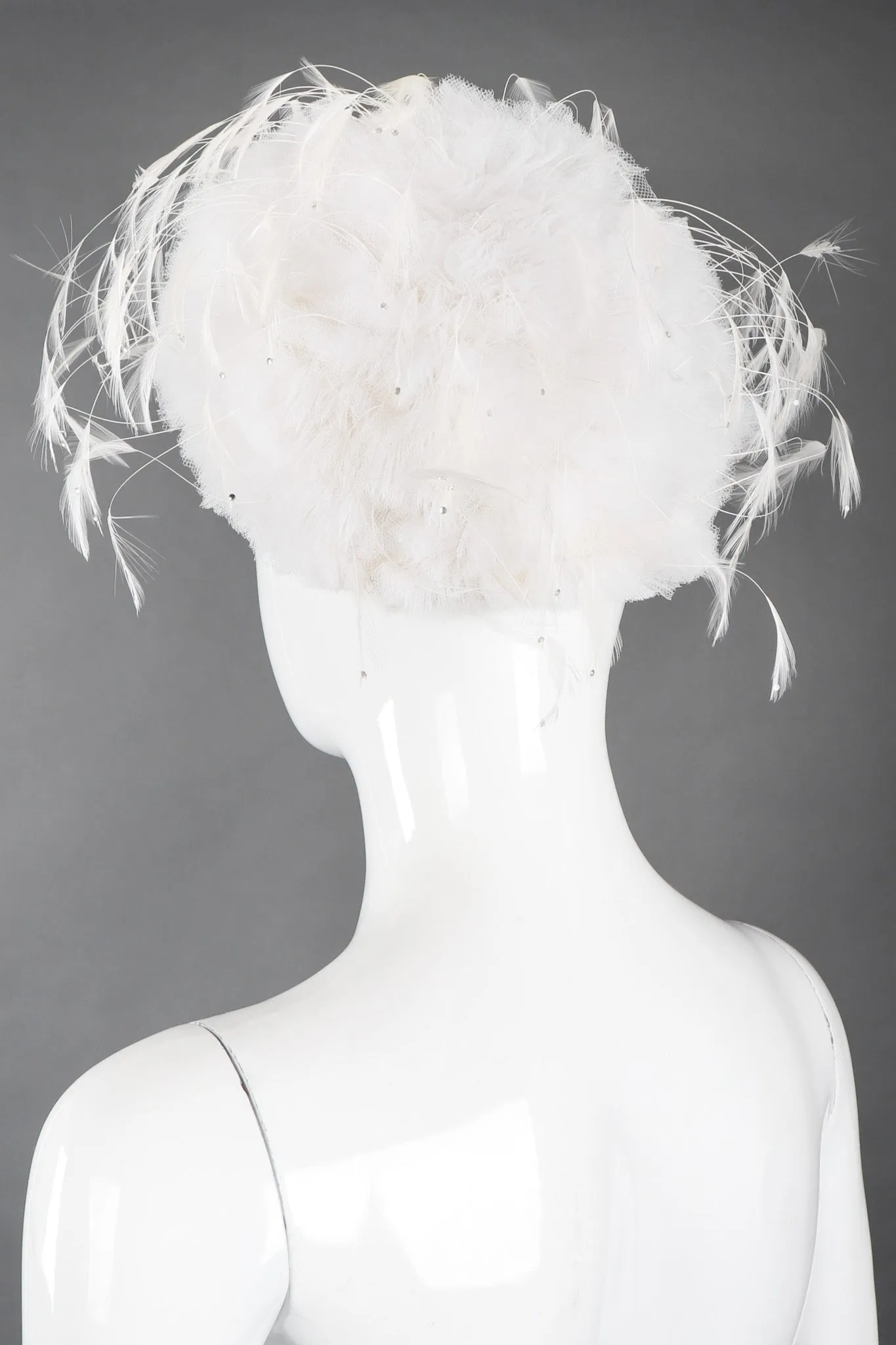 Tulle Feather Pouf Hat