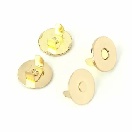 Two Magnetic Snaps 3/4" Gold --- Sallie Tomato