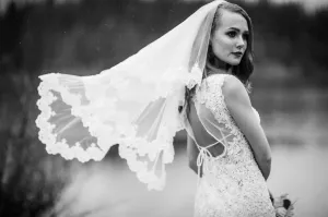 Two Tier Elbow Length Bridal Veil (#Danelle)