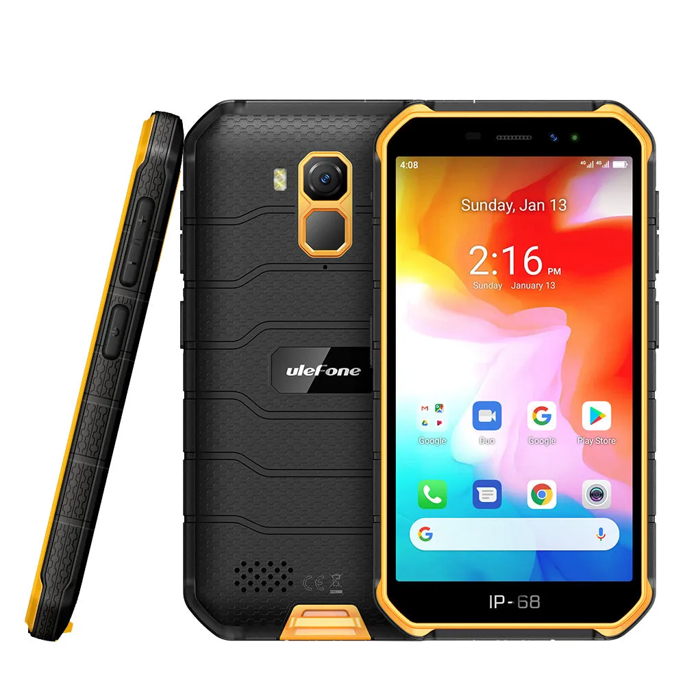 Ulefone Armor X7 5.0-inch Android10 Rugged Waterproof Smartphone Cell Phone 2GB 16GB ip68 Quad-core NFC 4G LTE Mobile Phone black_Non-European version