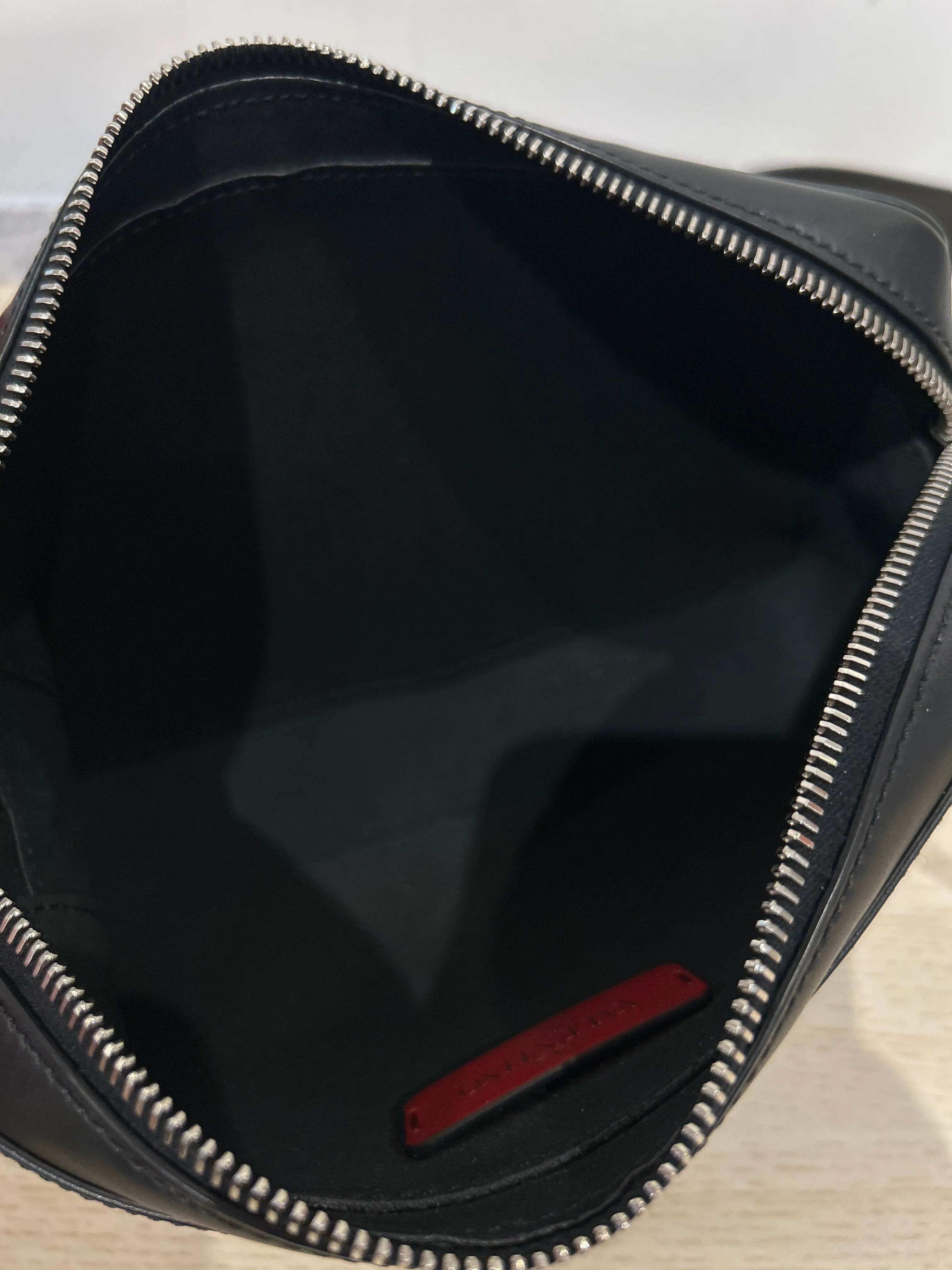 Valentino Bag, Black Leather Logo Crossbody