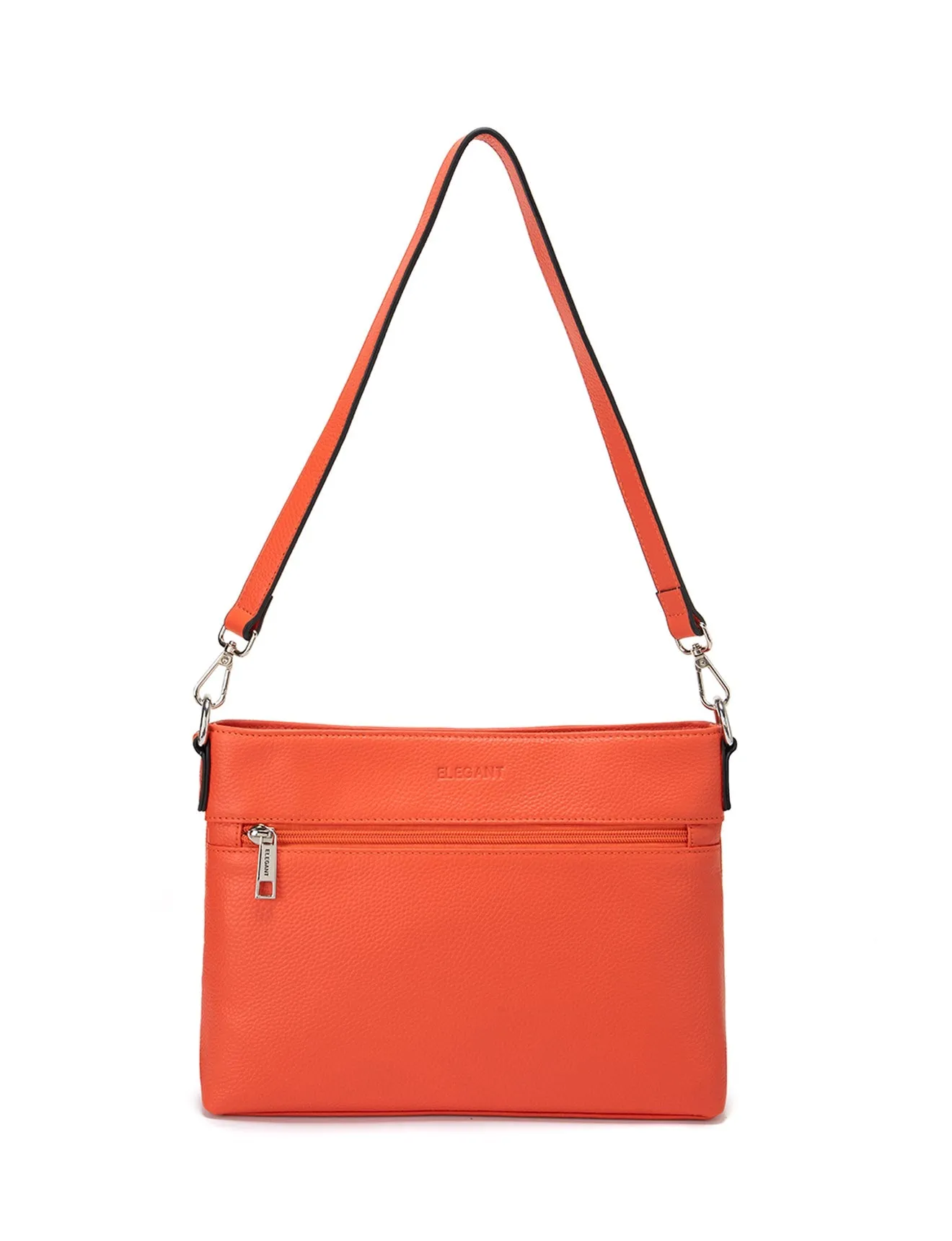 VICKY LEATHER XBODY BAG-E1-0807A-TANGERINE- SALE