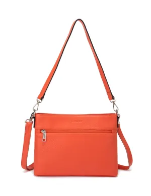 VICKY LEATHER XBODY BAG-E1-0807A-TANGERINE- SALE