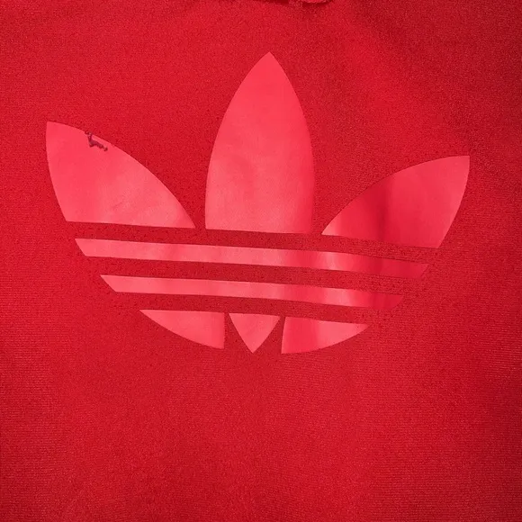 Vintage Adidas Red 3-Stripe Full Zip Jacket Jogging Back Logo