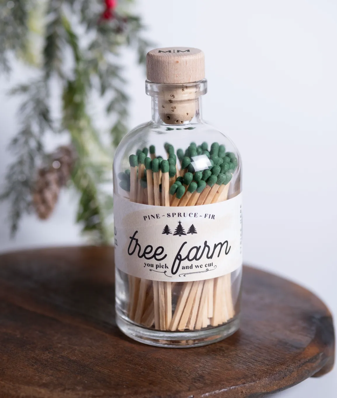Vintage Apothecary Christmas Tree Farm Matches