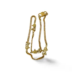 Vintage Celine golden chain necklace with carriage charms. Classic jewelry. 070107ac7
