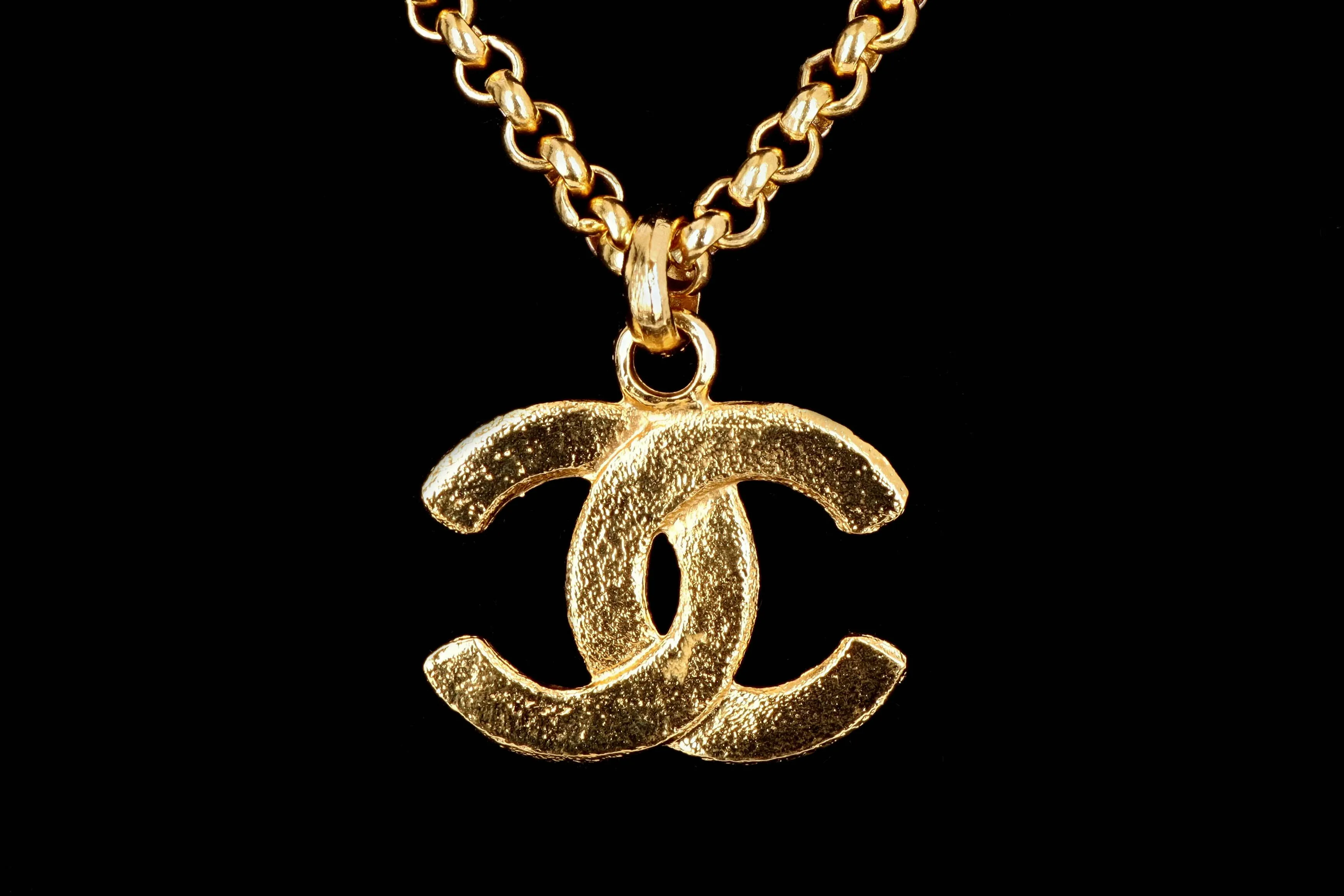 Vintage Chanel Logo Necklace