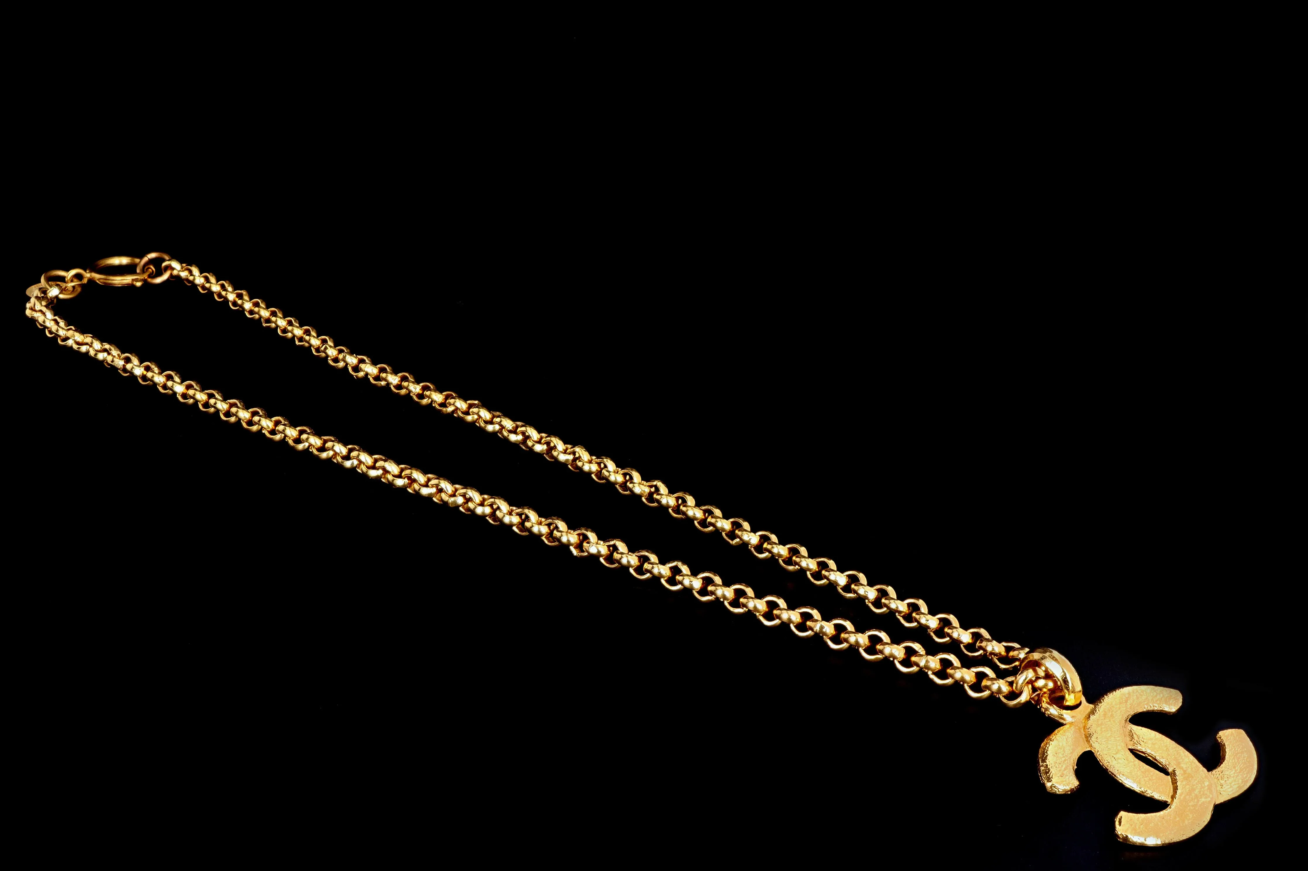 Vintage Chanel Logo Necklace