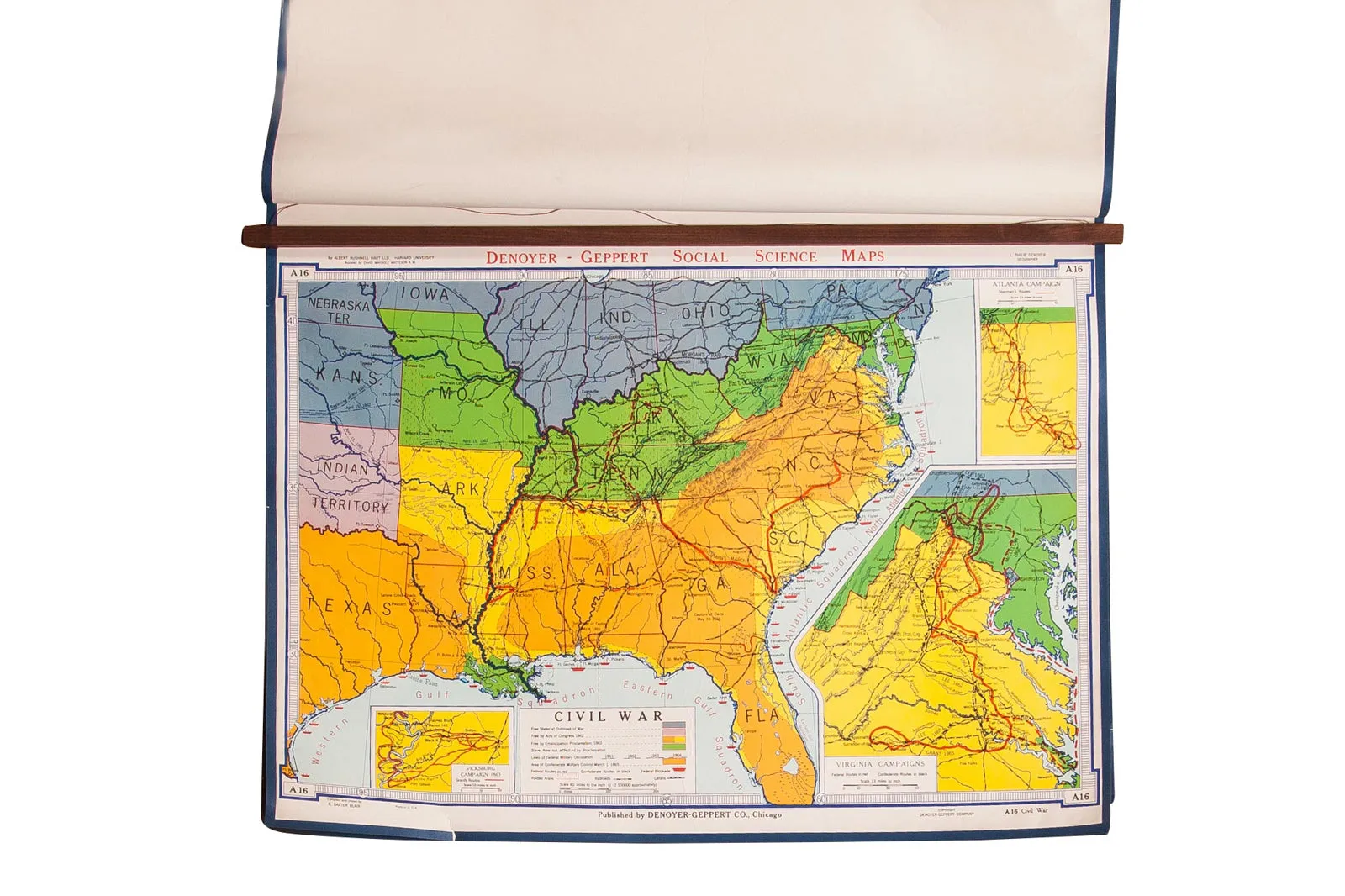 Vintage Denoyer Geppert Map