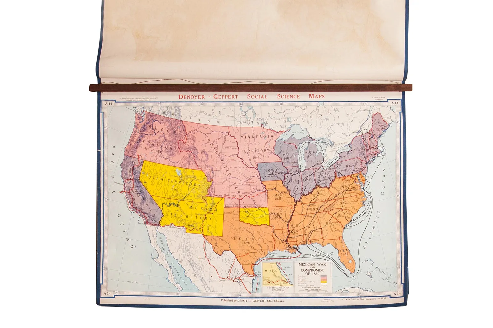 Vintage Denoyer Geppert Map