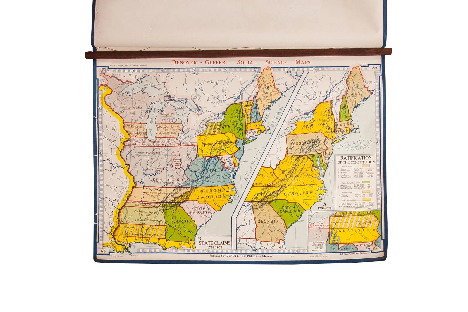 Vintage Denoyer Geppert Map