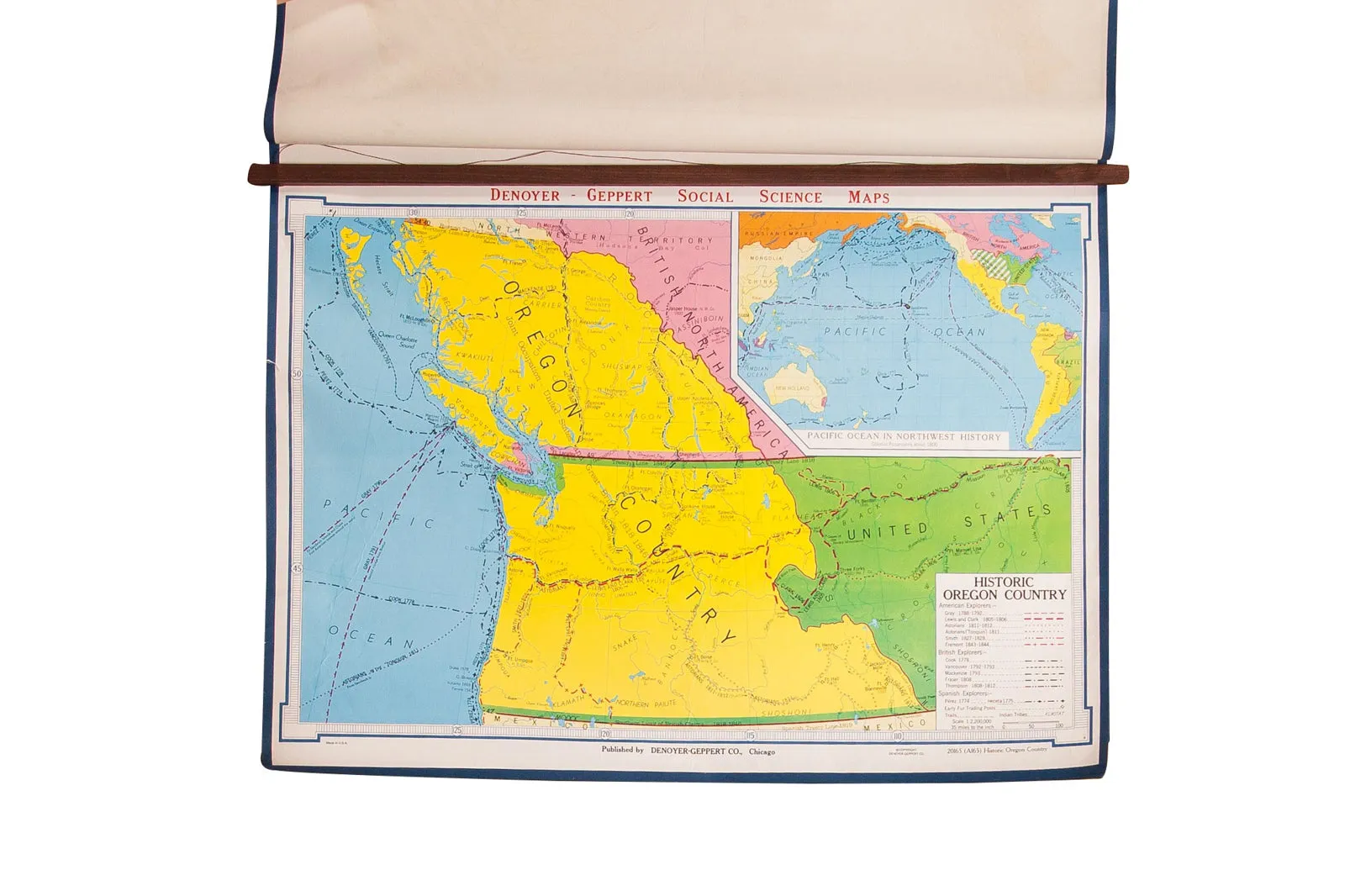 Vintage Denoyer Geppert Map