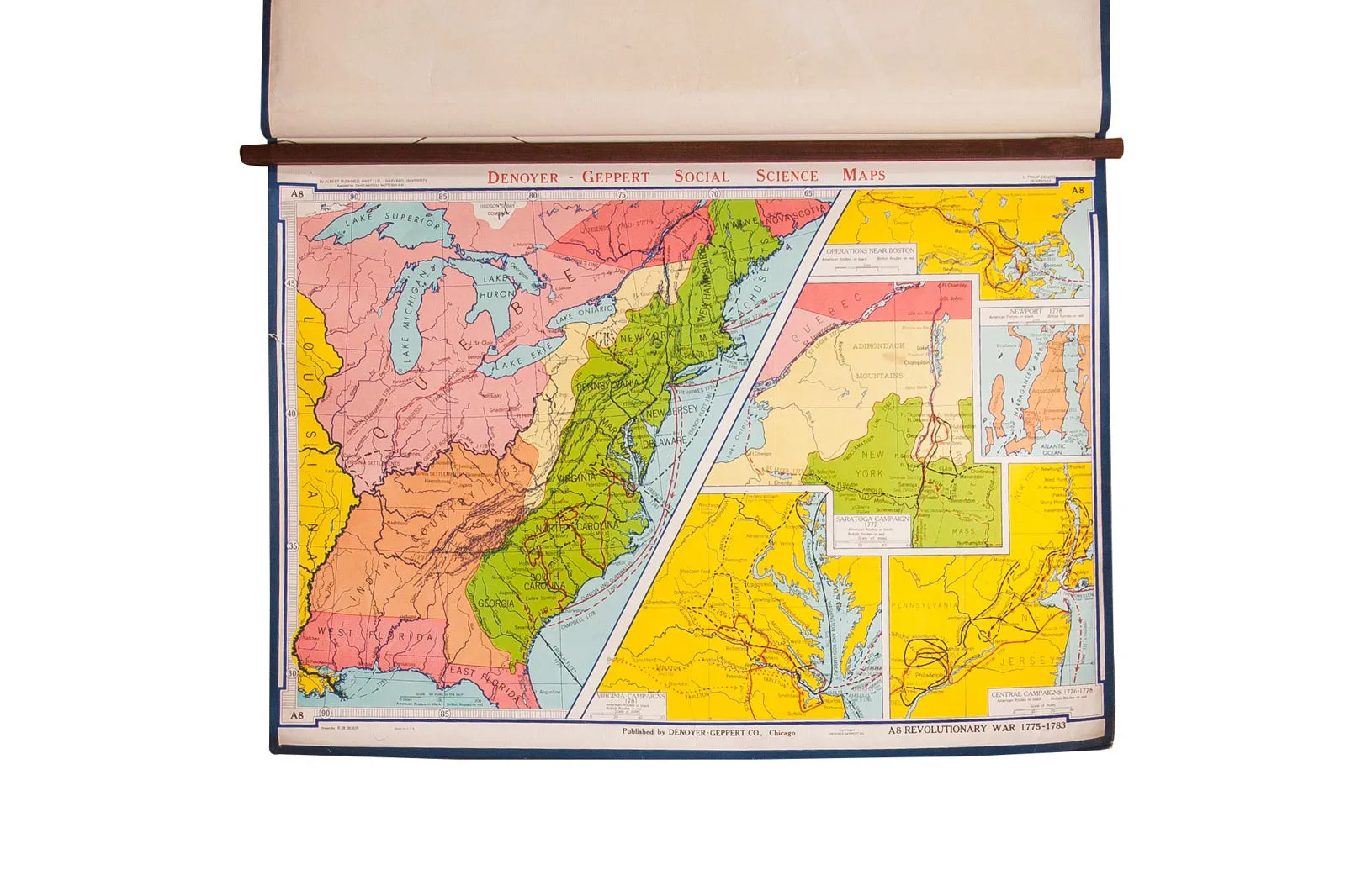 Vintage Denoyer Geppert Map