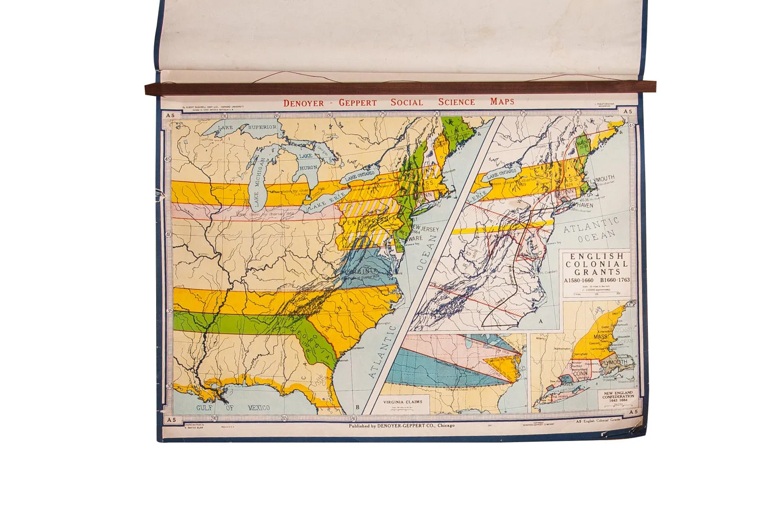 Vintage Denoyer Geppert Map
