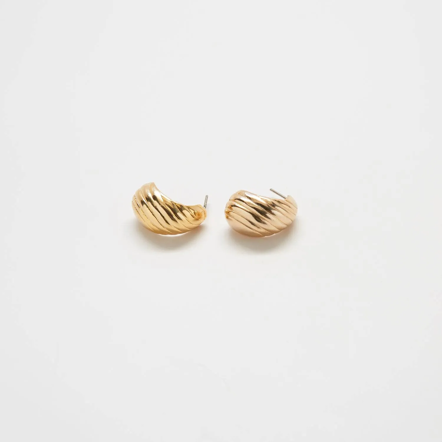 Vintage Gold Embossed Teardrop Earrings