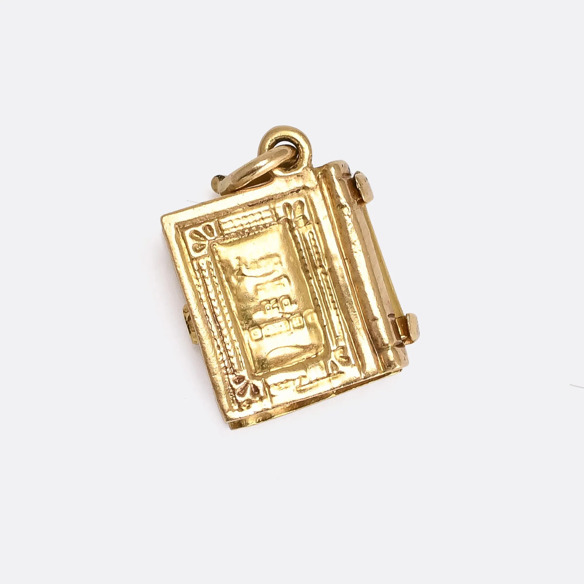 Vintage Gold Lord's Prayer Bible Charm