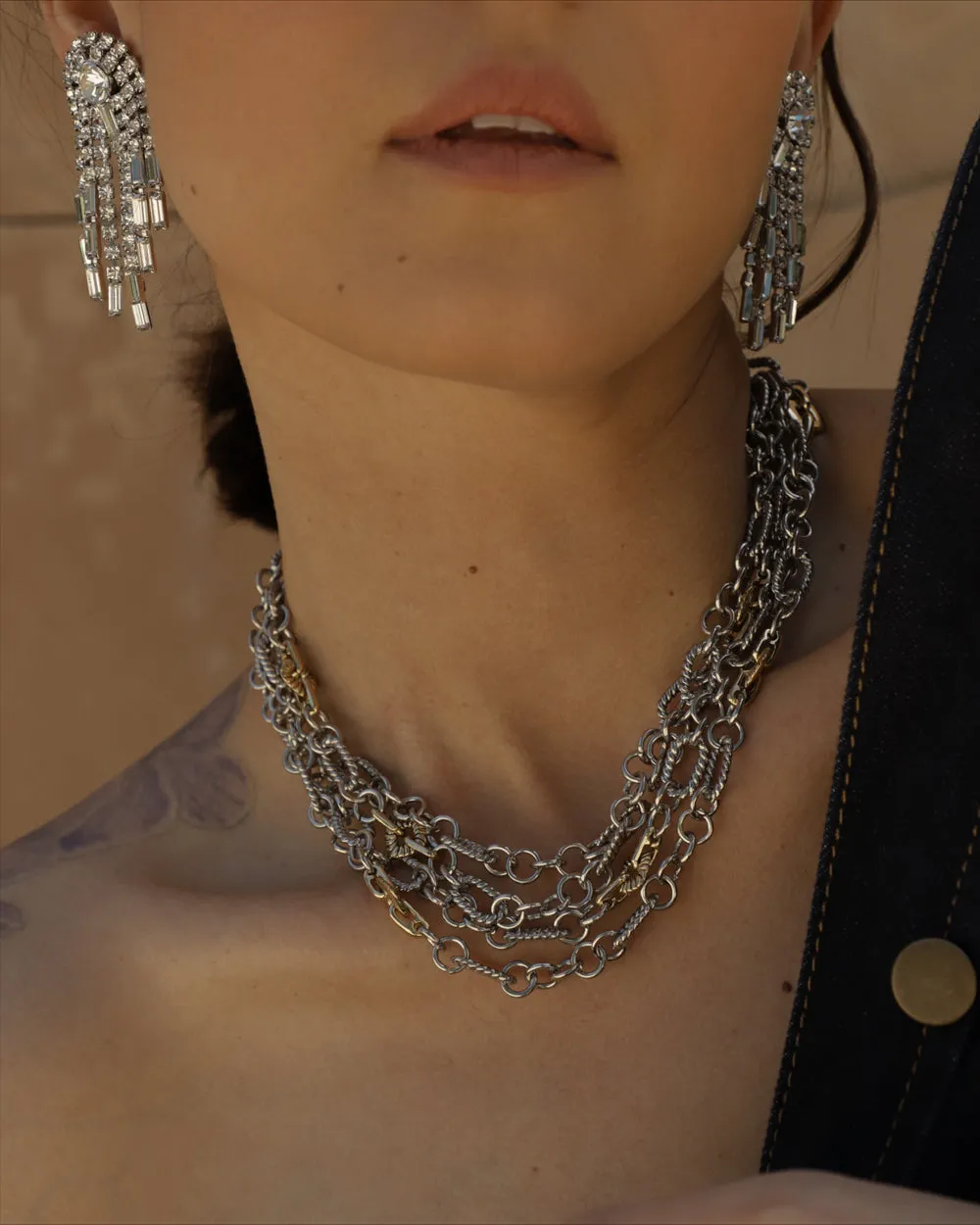 Vintage Two Tone Multi Chain Set