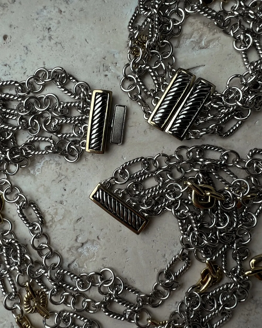 Vintage Two Tone Multi Chain Set