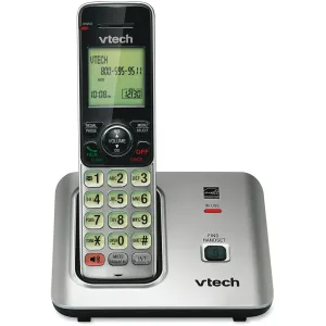 VTech CS6619 DECT 6.0 Expandable Cordless Phone with Caller ID/Call Waiting, Silver with 1 Handset